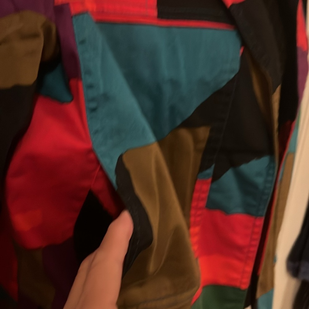 Patrick Christopher Petite Women’s Colorblock Abstract Patchwork Cropped Jacket - Picture 3 of 10